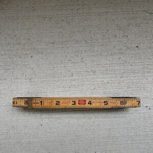 Vintage Lufkin X46 Extension Rule Folding Wood Ruler 72" Made In USA
